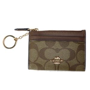 Coach Mini Skinny ID Case in Signature Canvas